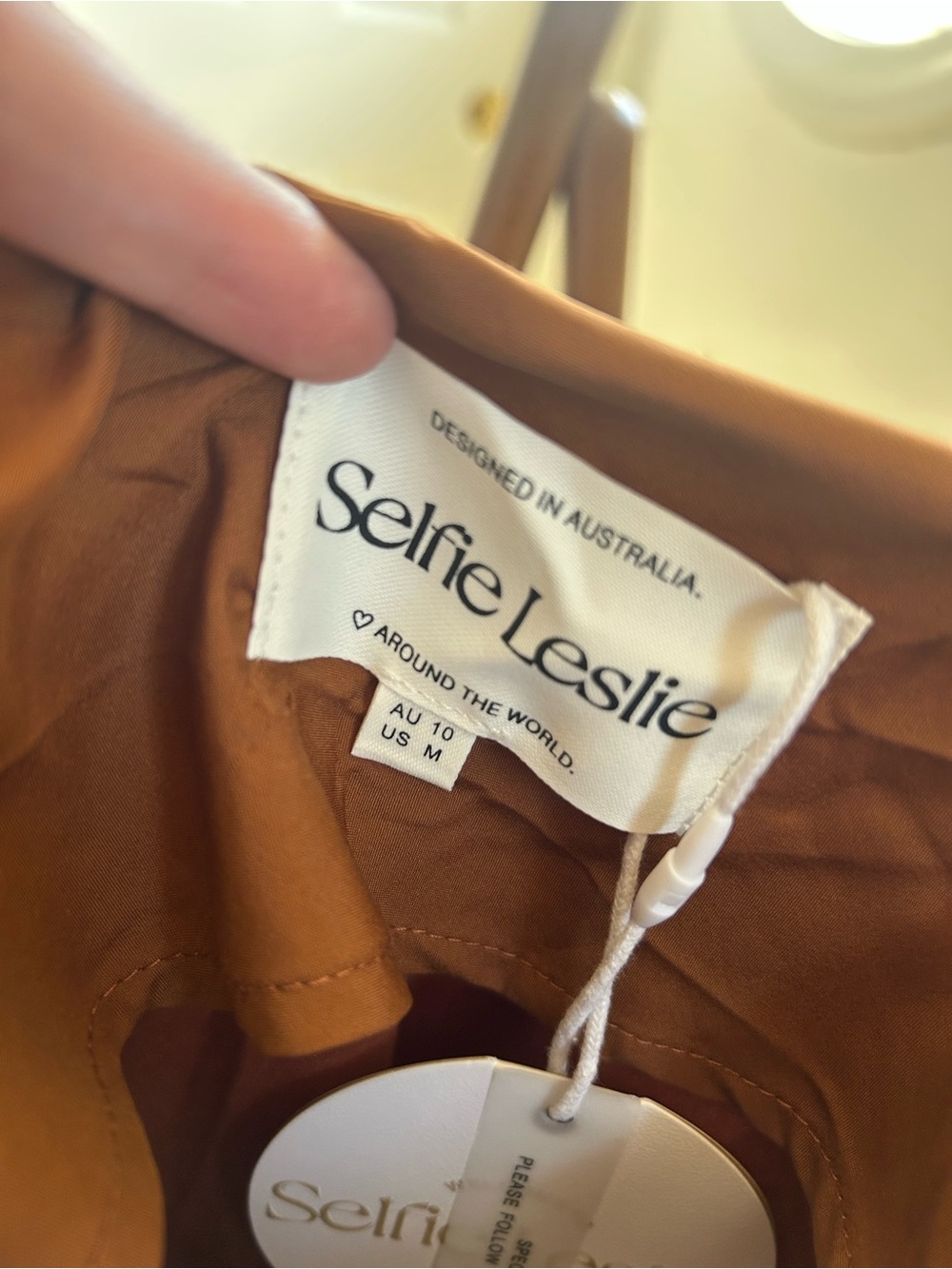 Selfie Leslie Pleated Bust Front Split Dress in Chocolate - Picture 4 of 8